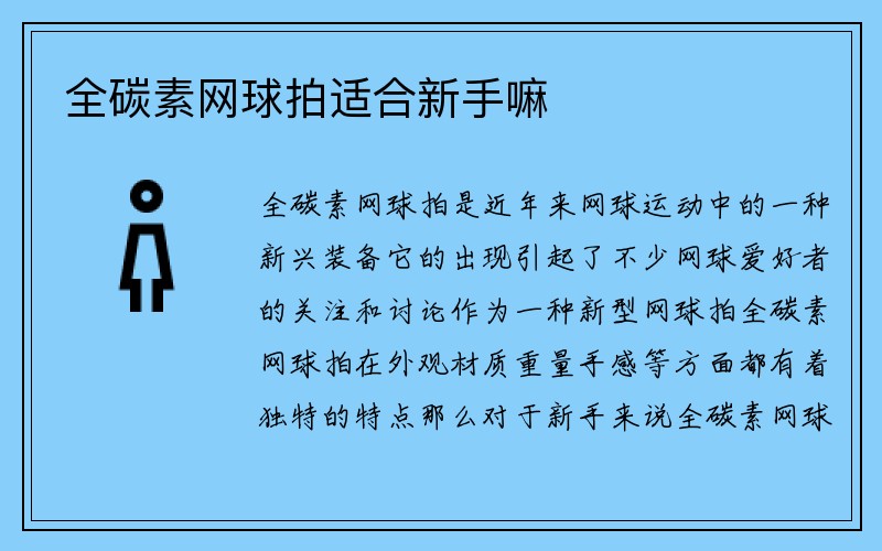 全碳素网球拍适合新手嘛