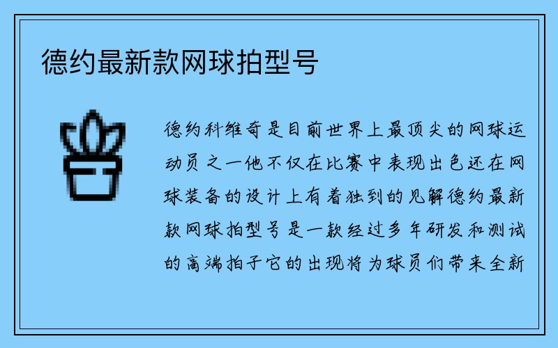 德约最新款网球拍型号